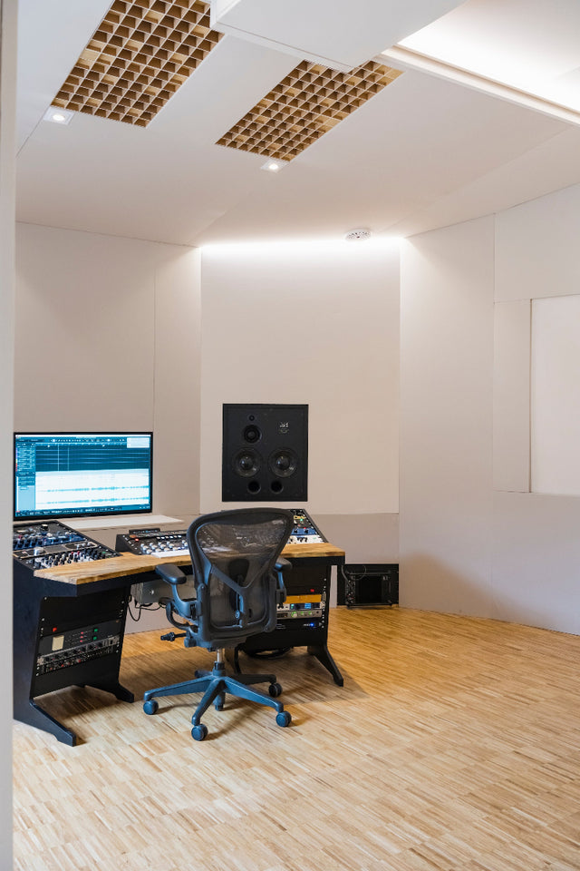 Stem mastering studio with ATC monitors at Schaltgeraete Studios Berlin
